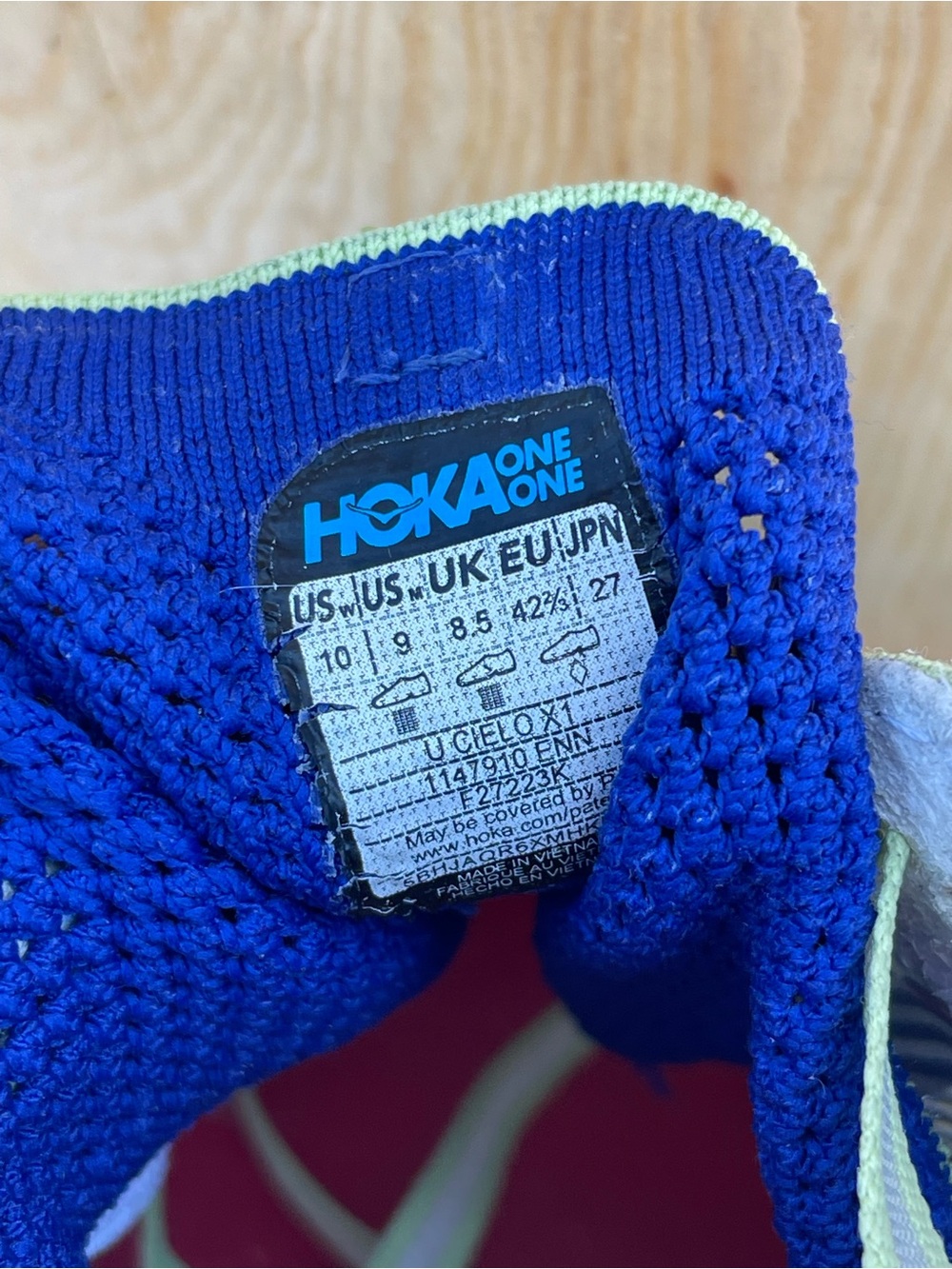 Hoka one one Cielo x1 Men’s Running Shoes Size 9 Wmns 10 - Picture 10 of 10